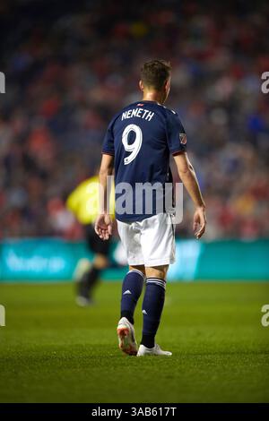 Juni 2018 - IL, USA - Bridgeview, IL - Samstag, 09. Juni 2018: the Chicago Fire spielte die New England Revolution in einem Spiel der Major League Soccer (MLS) im Toyota Park. (Kreditbild: © Robin Alam/ISIPhotos via ZUMA Wire) Stockfoto