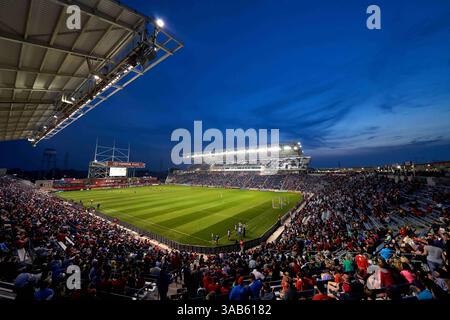 Juni 2018 - IL, USA - Bridgeview, IL - Samstag, 09. Juni 2018: the Chicago Fire spielte die New England Revolution in einem Spiel der Major League Soccer (MLS) im Toyota Park. (Kreditbild: © Robin Alam/ISIPhotos via ZUMA Wire) Stockfoto