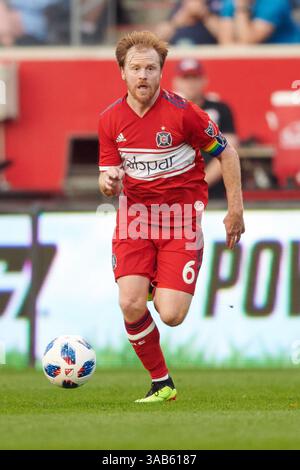 Juni 2018 - IL, USA - Bridgeview, IL - Samstag, 09. Juni 2018: the Chicago Fire spielte die New England Revolution in einem Spiel der Major League Soccer (MLS) im Toyota Park. (Kreditbild: © Robin Alam/ISIPhotos via ZUMA Wire) Stockfoto