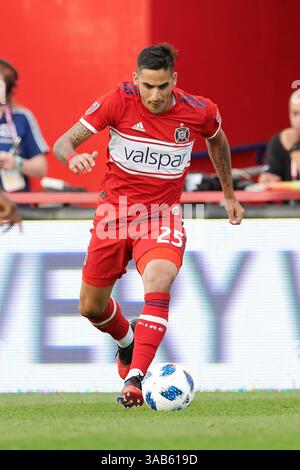 Juni 2018 - IL, USA - Bridgeview, IL - Samstag, 09. Juni 2018: the Chicago Fire spielte die New England Revolution in einem Spiel der Major League Soccer (MLS) im Toyota Park. (Kreditbild: © Robin Alam/ISIPhotos via ZUMA Wire) Stockfoto