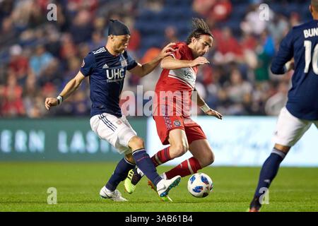 Juni 2018 - IL, USA - Bridgeview, IL - Samstag, 09. Juni 2018: the Chicago Fire spielte die New England Revolution in einem Spiel der Major League Soccer (MLS) im Toyota Park. (Kreditbild: © Robin Alam/ISIPhotos via ZUMA Wire) Stockfoto
