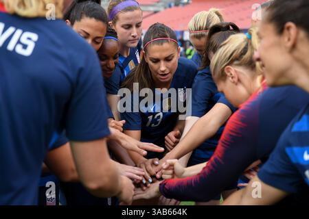 12. Juni 2018 - Cleveland, Ohio, USA - Cleveland, Ohio - Dienstag, 12. Juni 2018: Während eines internationalen Freundschaftsspiels zwischen den Frauen der USA und China PR (CHN) im FirstEnergy Stadium. (Kreditbild: © Brad Smith/ISIPhotos via ZUMA Wire) Stockfoto