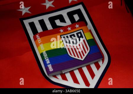 12. Juni 2018 - Cleveland, Ohio, USA - Cleveland, Ohio - Dienstag, 12. Juni 2018: USWNT während eines internationalen Freundschaftsspiels zwischen den Frauen der USA und China PR (CHN) im FirstEnergy Stadium. (Kreditbild: © Brad Smith/ISIPhotos via ZUMA Wire) Stockfoto