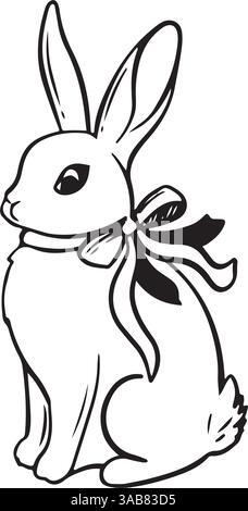 Handgezeichnete Häschen-Kollektion. Skurrile Illustration Stock Vektor