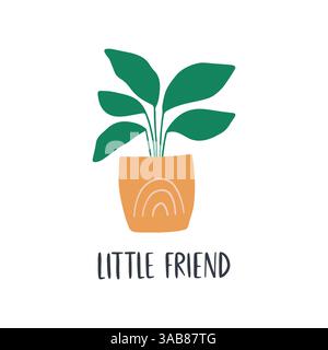 Haus Pflanze Vektor Cartoon Illustration Stock Vektor