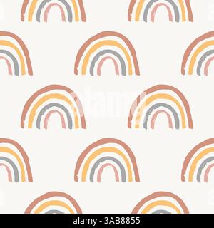 Trendiges, nahtloses Regenbogenmuster. Stock Vektor