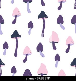 Funky Pilz Vektor Muster Stock Vektor