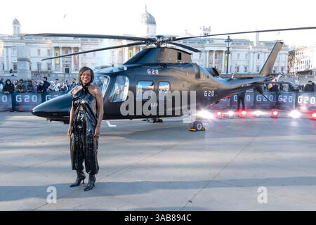 London, Großbritannien. April 2025. Viola Davis nimmt am Londoner Fotocall „G20“ am Trafalgar Square in London Teil. UK. Dienstag, 1. April 2025. Quelle: Bang Media International/Alamy Live News Stockfoto