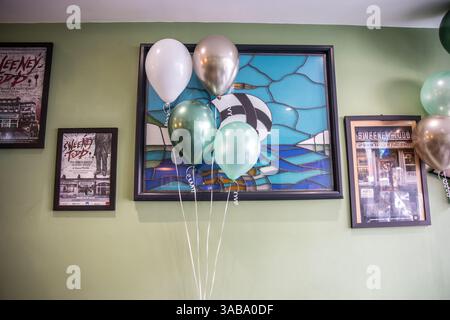 Harringtons Ael, Pie & Mash Shop in Tooting am letzten Tag. Stockfoto