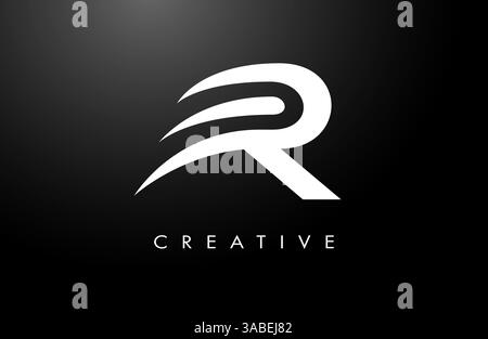R Logo-Symbol mit fettgedrucktem Buchstaben. Moderne trendige kreative R Buchstaben Konzept Symbol Idee Vektor Illustration Stock Vektor