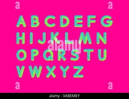 Alphabet. 3D-Vektor Illustration. Designelemente. Stock Vektor