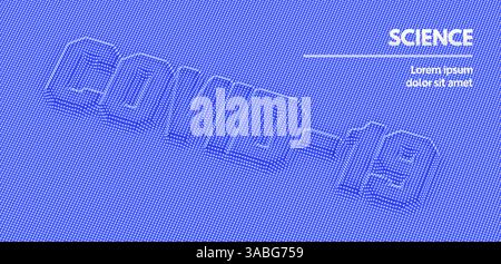 Wort COVID-19. Modernes Deckschablondesign für medizinische Broschüren, Flyer oder Präsentationen. 3D-Vektordarstellung. Stock Vektor