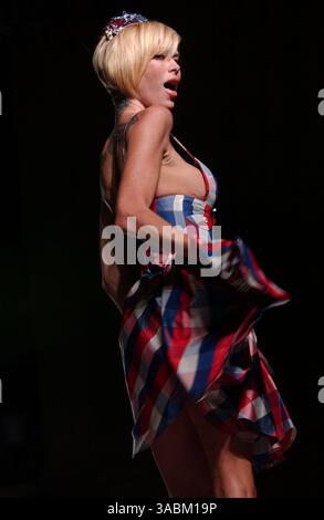 11. September 2007, New York City Erwachsene Schauspielerin Jenna Jameson auf dem Laufsteg für die Heatherette Spring 2008 Show während der Mercedes-Benz Fashion Week in Gotham Hall in Manhattan (Bild: © Sharkpixs/ZUMA Press) Stockfoto