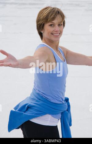 Dezember 2007 - San Francisco, Kalifornien, USA - Olympische Goldmedaillengewinnerin DOROTHY HAMILL bei der Probe zur Eröffnung des Brian Boitano Iceskating Spectacular im San Francisco Giants AT&T Stadion. (Bild: © Tim Wagner/ZUMA Press) Stockfoto