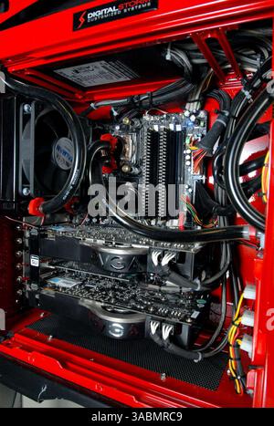 Computer mit Gamer-Konfiguration, fotografiert Donnerstag, 29. November 2007, im Hauptquartier der NVIDIA Corp. In Santa Clara, Kalifornien (Bob Pepping/Contra Costa Times/ZUMA Press) Stockfoto