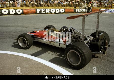 Der Rennsieger Graham Hill (GBR) Lotus Cosworth 49B erzielte einen Rekord von fünf Siegen im Fürstentum. Grand Prix von Monaco, RD3, Monte Carlo, Monaco. 18. Mai 1969..BEST IMAGE (Bild: ©Sutton Motorsports/ZUMA Press) Stockfoto