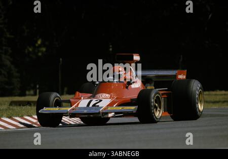 Niki Lauda (AUT) Ferrari 312B3 sicherte sich seinen ersten Podestplatz, als er in seinem ersten Rennen mit Ferrari den zweiten Platz belegte. Grand Prix Argentinien, Buenos Aires, 13. Januar 1974..Bestes IMAGE. (Kreditbild: ©Sutton Motorsports/ZUMA Press) Stockfoto