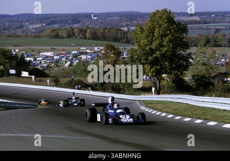 Patrick Depailler (FRA) Tyrrell 007/4 belegte im letzten GP der Saison den sechsten Platz. Grand Prix der Vereinigten Staaten, Watkins Glen, 6. Oktober 1974. (Kreditbild: ©Sutton Motorsports/ZUMA Press) Stockfoto