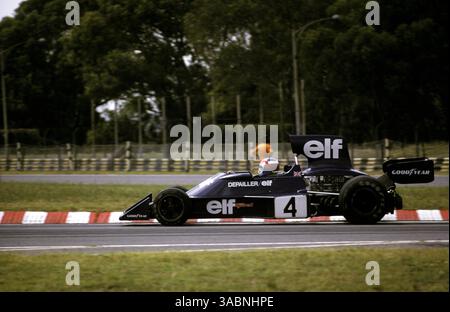 Patrick Depailler (FRA) Tyrrell 007/3 belegte den fünften Platz. . Großer argentinischer Preis, Buenos Aires, 12. Januar 1975..Bestes BILD. (Kreditbild: ©Sutton Motorsports/ZUMA Press) Stockfoto