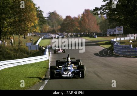 Patrick Depailler (FRA) Tyrrell 007/4 belegte im letzten GP der Saison den sechsten Platz. Grand Prix der Vereinigten Staaten, Watkins Glen, 6. Oktober 1974. BEST IMAGE (Credit Image: ©Sutton Motorsports/ZUMA Press) Stockfoto