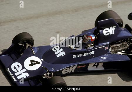 Patrick Depailler (FRA) Tyrrell 007 belegte den fünften Grand Prix von Monaco, Monte Carlo, 11. Mai 1975. (Kreditbild: ©Sutton Motorsports/ZUMA Press) Stockfoto