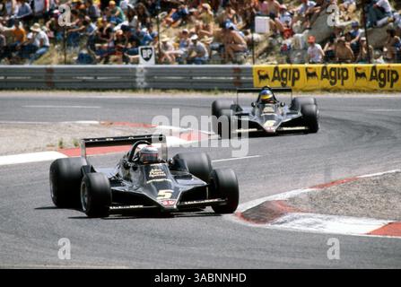 Rennsieger Mario Andretti (USA) Lotus 79 führt seinen zweitplatzierten Teamkollegen Ronnie Peterson (SWE) Lotus 79..Grand Prix, Rd 9, Paul Ricard, Frankreich, 2. Juli 1978..Bestes BILD. (Kreditbild: ©Sutton Motorsports/ZUMA Press) Stockfoto