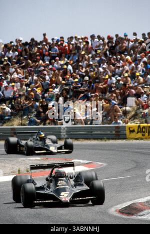 Rennsieger Mario Andretti (USA) Lotus 79 führt seinen zweitplatzierten Teamkollegen Ronnie Peterson (SWE) Lotus 79..Grand Prix, Rd 9, Paul Ricard, Frankreich, 2. Juli 1978..Bestes BILD. (Kreditbild: ©Sutton Motorsports/ZUMA Press) Stockfoto