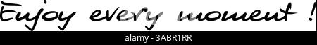 Die glücklichen Momente in unserem Leben sind oft kurz und daher äußerst wertvoll. Wörter mit Bedeutung in spezieller Schriftart, Vektor, eps. Version 5 Stock Vektor