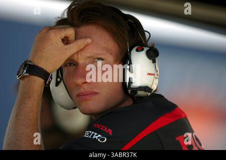 Mike Conway (GBR) Honda Testfahrer. ..Formel-1-Tests, Tag zwei, Jerez, Spanien, 25. Juli 2007...DIGITALES BILD (Credit Image: ©Sutton Motorsports/ZUMA Press) EINSCHRÄNKUNGEN: NUR RECHTE in Nord- und Südamerika! Stockfoto
