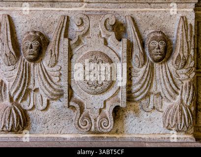 Coricancha mit dem Kloster Santo Domingo in Cuzco, Perú. Stockfoto