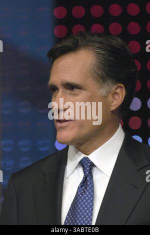 Oktober 2007 - Orlando, Florida, USA - hoffnungsvolles MITT ROMNEY während der republikanischen Debatte, die von FOX News in Orlando, Florida, veranstaltet wurde (Credit Image: © Scott A. Miller/ZUMA Press) Stockfoto