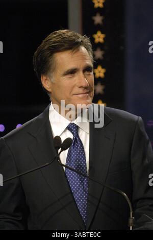 Oktober 2007 - Orlando, Florida, USA - hoffnungsvolles MITT ROMNEY während der republikanischen Debatte, die von FOX News in Orlando, Florida, veranstaltet wurde (Credit Image: © Scott A. Miller/ZUMA Press) Stockfoto