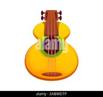 Mexikanische Zeichentrickgitarre Nummer 8 8. Hispanische Kulturfestival Typeset Zahlensymbol. Lateinamerika fiesta-Vektor-Schriftfigur oder Cinco de Mayo Party Musikinstrument Schriftziffer Stock Vektor