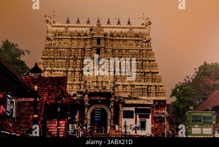 Der wohlhabendste Tempel der Welt – Padmanabhaswamy in all its Glory Stockfoto