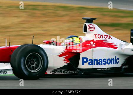 Cristiano da Matta (BRA) Toyota TF103.Formel-1-Tests, Valencia, Spanien, 30. Januar 2003.DIGITALES BILD (Kreditbild: ©Sutton Motorsports/ZUMA Press) Stockfoto