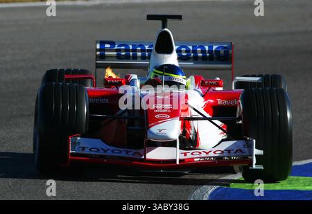 Cristiano da Matta (BRA) Toyota TF103.Formel-1-Tests, Valencia, Spanien, 28. Januar 2003.DIGITALES BILD (Credit Image: ©Sutton Motorsports/ZUMA Press) Stockfoto
