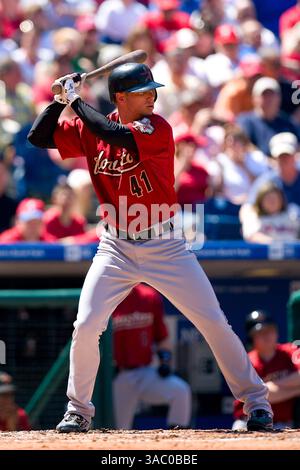 17. April 2008 - Philadelphia, Pennsylvania, USA - Houston Astros Startkrug BRANDON BACKE #41 bei bat während eines Spiels gegen die Philadelphia Phillies im Citizens Bank Park in Philadelphia, Pennsylvania. Phillies kümmerte sich um die Astros und gewann mit 10:2. (Bild: © Chris Szagola/Cal Sport Media/ZUMA Press) Stockfoto