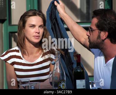 Mai 2007, New York City, brasilianisches Model Leticia Birkheuer und Ricardo Mansur zusammen essen im Restaurant da Silvano im West Village (Foto: © Sharkpixs/ZUMA Press) Stockfoto