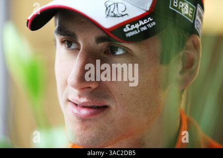 Adrian Sutil (GER) Spyker...Formel-1-Weltmeisterschaft, Rd 9, britischer Grand Prix, Vorbereitungen, Silverstone, England, Donnerstag, 5. Juli 2007. (Kreditbild: ©Sutton Motorsports/ZUMA Press) EINSCHRÄNKUNGEN: NUR Nord- und Südamerika RECHTE! Stockfoto