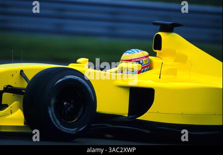 Takuma Sato (JPN). Jordan Honda EJ12 First Test, Silverstone 21. Januar 2002. (Kreditbild: ©Sutton Motorsports/ZUMA Press) Stockfoto