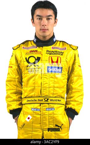 Takuma Sato (JPN) Jordan Honda EJ12. Fotoshooting vor der Markteinführung .18. Februar 2002 (Bild: ©Sutton Motorsports/ZUMA Press) Stockfoto