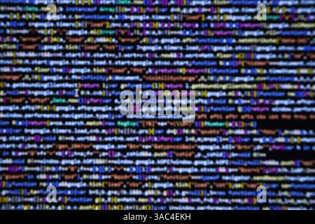 Programmierbildschirm, Codierungsbildschirm für Webentwickler Stockfoto