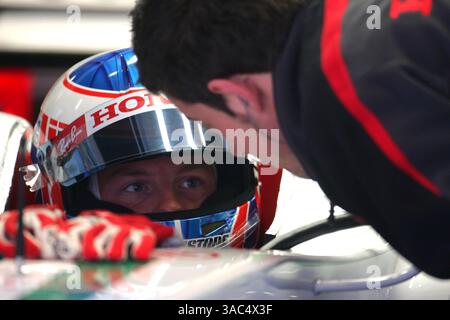 Jenson Button (GBR) Honda RA108 ..Formel-1-Tests, Tag 2, Barcelona, Spanien, 26. Februar 2008 Stockfoto