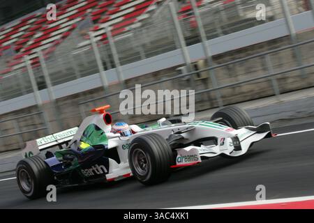Jenson Button (GBR) Honda RA108 ..Formel-1-Tests, Tag 2, Barcelona, Spanien, 26. Februar 2008 Stockfoto