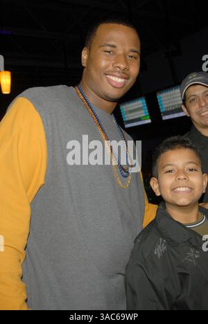 14. März 2008: New York, New York, USA: Knicks-Spieler QUENTIN RICHARDSON beim Knicks Bowl 9 in Chelsea Piers Bowling Ally. Knicks Bowl 9 ist eine Silent Auction Charity-Veranstaltung mit signierten Gegenständen aktueller Knicks-Spieler. (Bild: © Jeffrey Geller/ZUMA Press) Stockfoto
