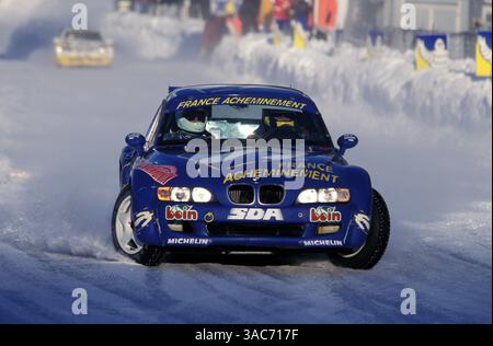 Ehemaliger Rallyefahrer Ari Vatanen (FIN) BMW..Trophee Andros, Ice Racing Championship, 24 Stunden Chamonix, Mont-Blanc, Frankreich, 31. Januar 1999..BEST IMAGE (Credit Image: ©Sutton Motorsports/ZUMA Press) Stockfoto