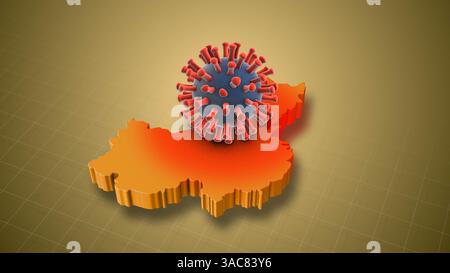 HMPV-Infektionsfälle steigen im ganzen China-Land Stockfoto