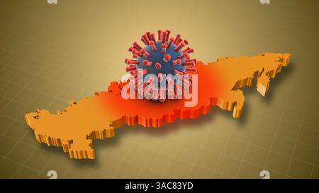 HMPV-Infektionsfälle steigen im ganzen Land Russlands an Stockfoto