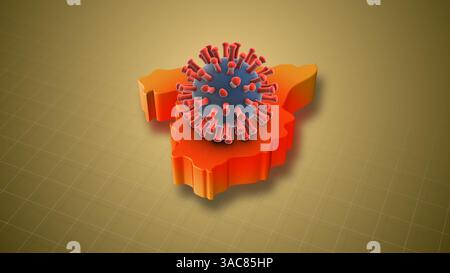 HMPV-Infektionsfälle nehmen im gesamten spanischen Land zu Stockfoto