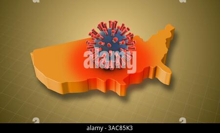 HMPV-Infektionsfälle nehmen im ganzen Land der Vereinigten Staaten zu Stockfoto